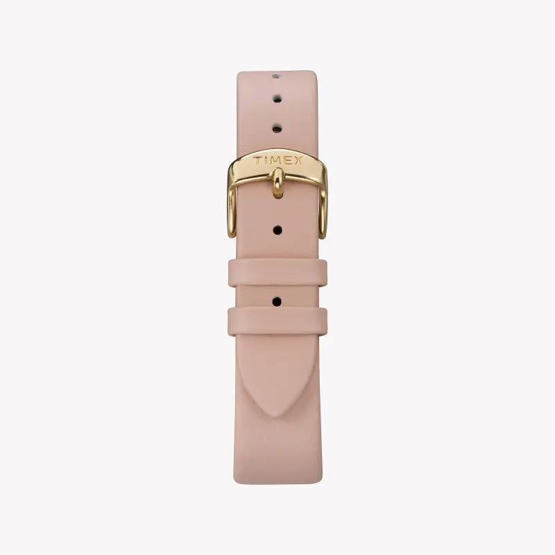 Timex Women's Pink Leather Watch, Brass Case | TW2R66300-2