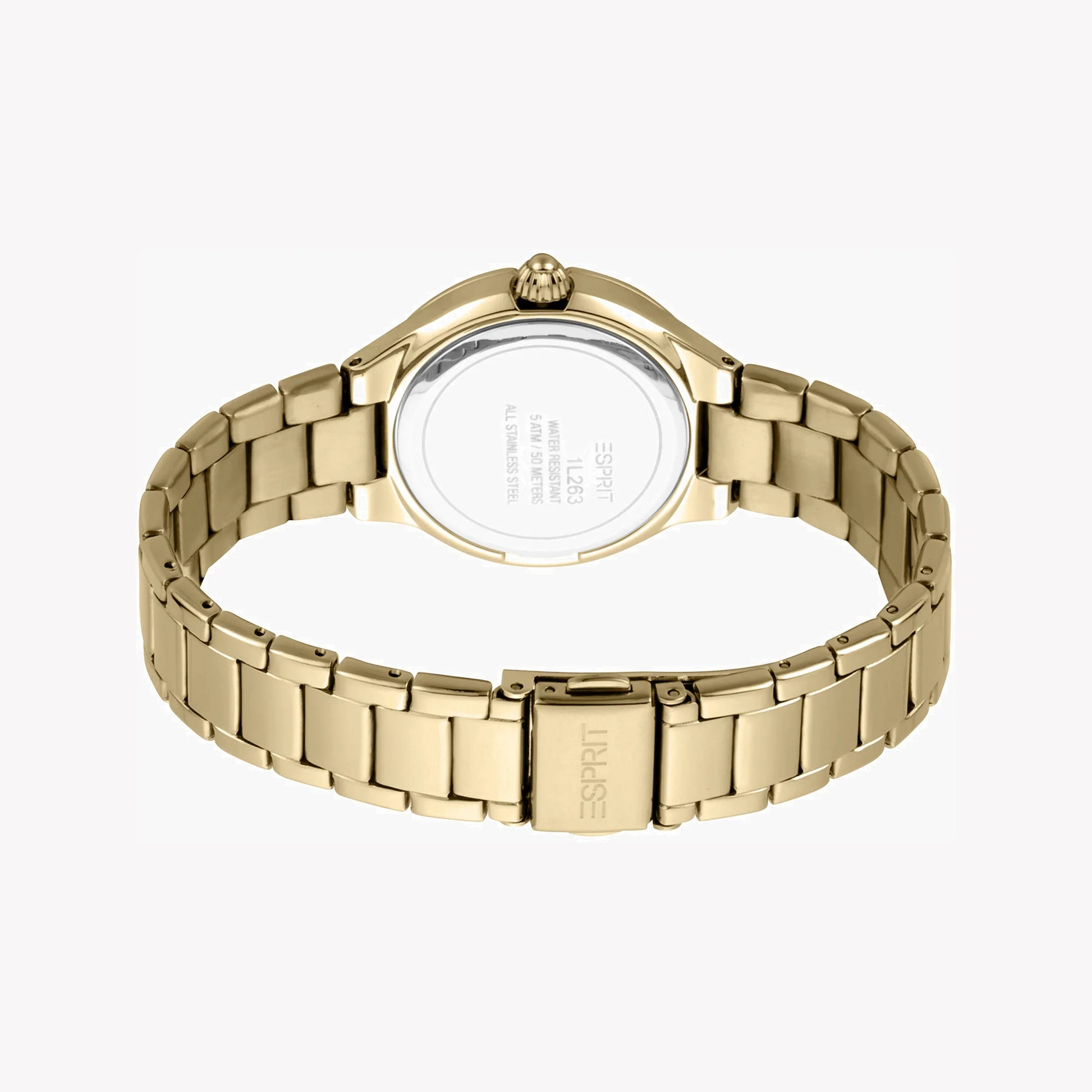 Esprit Women's Gold Stainless Steel Watch, Champagne Dial | ES1L202M0025-2